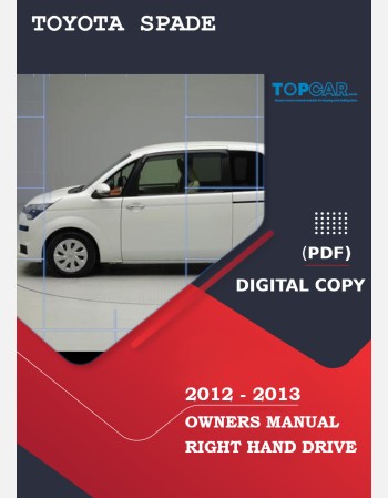toyota spade 2012-2013 owners manual in english